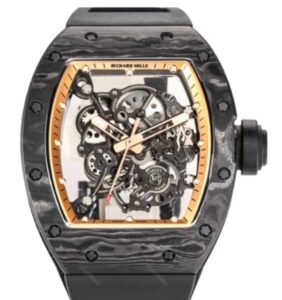 리차드밀 RM055 43mm Black Carbon Fiber Black Rubber Strap Rose Gold Skeletonized Dial[BBR]