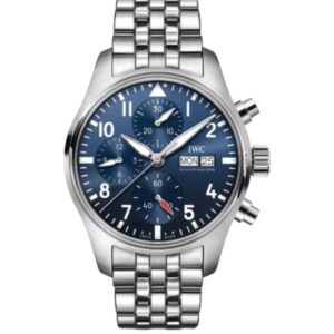 IWC 파일럿 Chronograph 43mm IW378004 Full Steel Blue Arabic Numerals Dial[ZF]