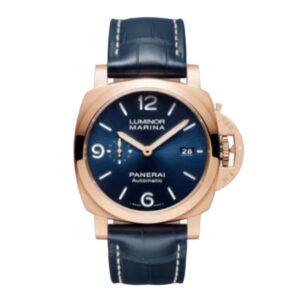 파네라이 루미노르 Marina 44mm PAM01112 Rose Gold Leather Strap Blue Dial[VS]