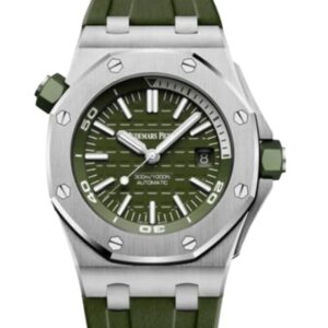 오데마피게 로얄오크 Selfwinding 42mm 15710 Rubber Strap Green Dial[APS]