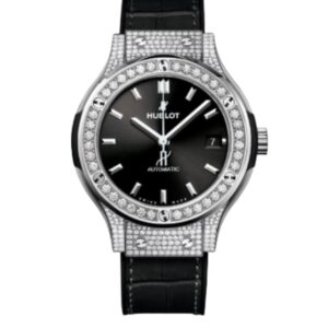 위블로 클래식퓨전 42mm 542.NX.1171.LR.1704 TitaniumDiamond Leather Strap Black Dial[HB]