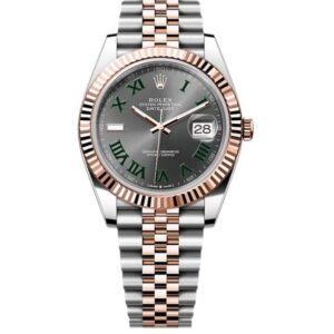 롤렉스 데이저스트 41mm Counterweight 126331-0016 Half Rose Gold Roman Numerals Grey Dial Jubilee[ARF]