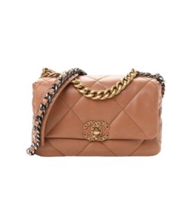 [탑티어/해외배송]샤넬 *정품가죽* 19백 스몰(브라운/금장/램스킨)