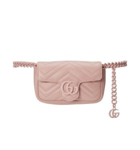 [프리미엄/해외배송]구찌 GG 마몽 벨트백(핑크)