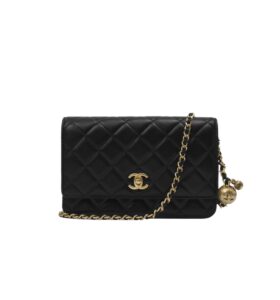 [프리미엄/해외배송]샤넬 WOC 클래식 골드볼 체인 지갑(블랙/금장/램스킨)