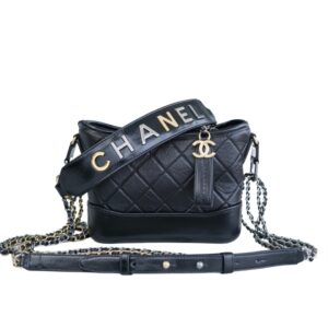 [프리미엄/해외배송]샤넬 가브리엘 핸들로고 호보백 스몰(블랙/카프스킨)
