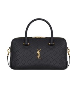 [프리미엄/해외배송]생로랑 리아 더플백(블랙/금장)