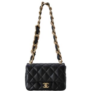 [프리미엄/해외배송]샤넬 클래식 빅체인 스몰 플랩 백(블랙/금장/램스킨)