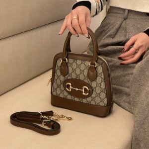 [국내배송]구찌 홀스빗 1955 탑핸들 미니 브라운