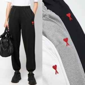 [국내배송]아미 스몰 레드하트 조거팬츠 여성