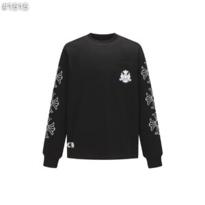 [국내배송]크롬하츠 포켓 홀스슈 크루넥 롱 슬리브 티셔츠