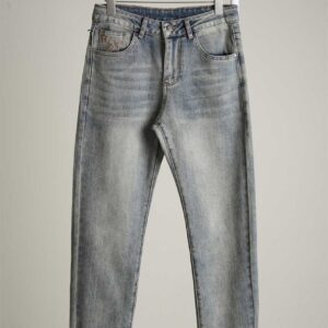 [국내배송]루이비통 레더패치 포켓 자수로고 워싱 데님진