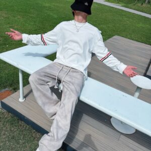 [국내배송]프라다 세미와이드 밴딩 코튼팬츠