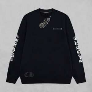 [국내배송]크롬하츠 세메터리 크로스 타이어 트랙 롱 슬리브 티셔츠