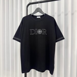 [국내배송]디올 X 스톤아일랜드 자수 로고 반팔 티셔츠