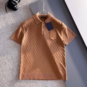 [국내배송]루이비통 2025S/S 모노그램 포켓포인트 쿨니트 카라 티셔츠