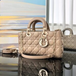[국내배송]디올 레이디 디조이백 미듐 베이지 금장