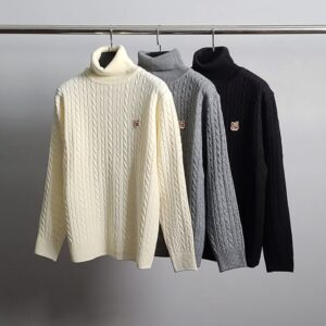 [국내배송]메종 키츠네 폭스헤드 케이블 터틀넥 니트