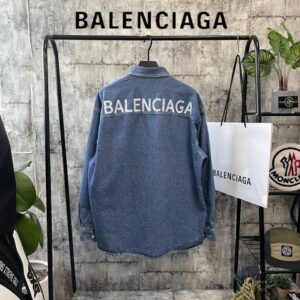 [국내배송]발렌시아가 빈티지 백로고 오버 청셔츠