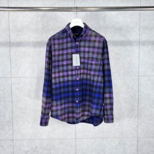 [국내배송]발렌시아가 체크 플란넬 셔츠