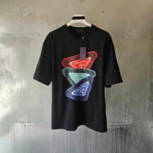 [국내배송]프라다 트리플 로고 티셔츠