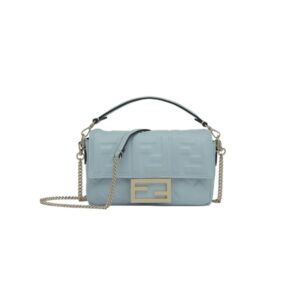 [프리미엄/해외배송]펜디 바게트 백 미니 FF(블루 그레이)