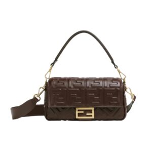 [프리미엄/해외배송]펜디 바게트 백 미디엄 FF(다크 브라운)